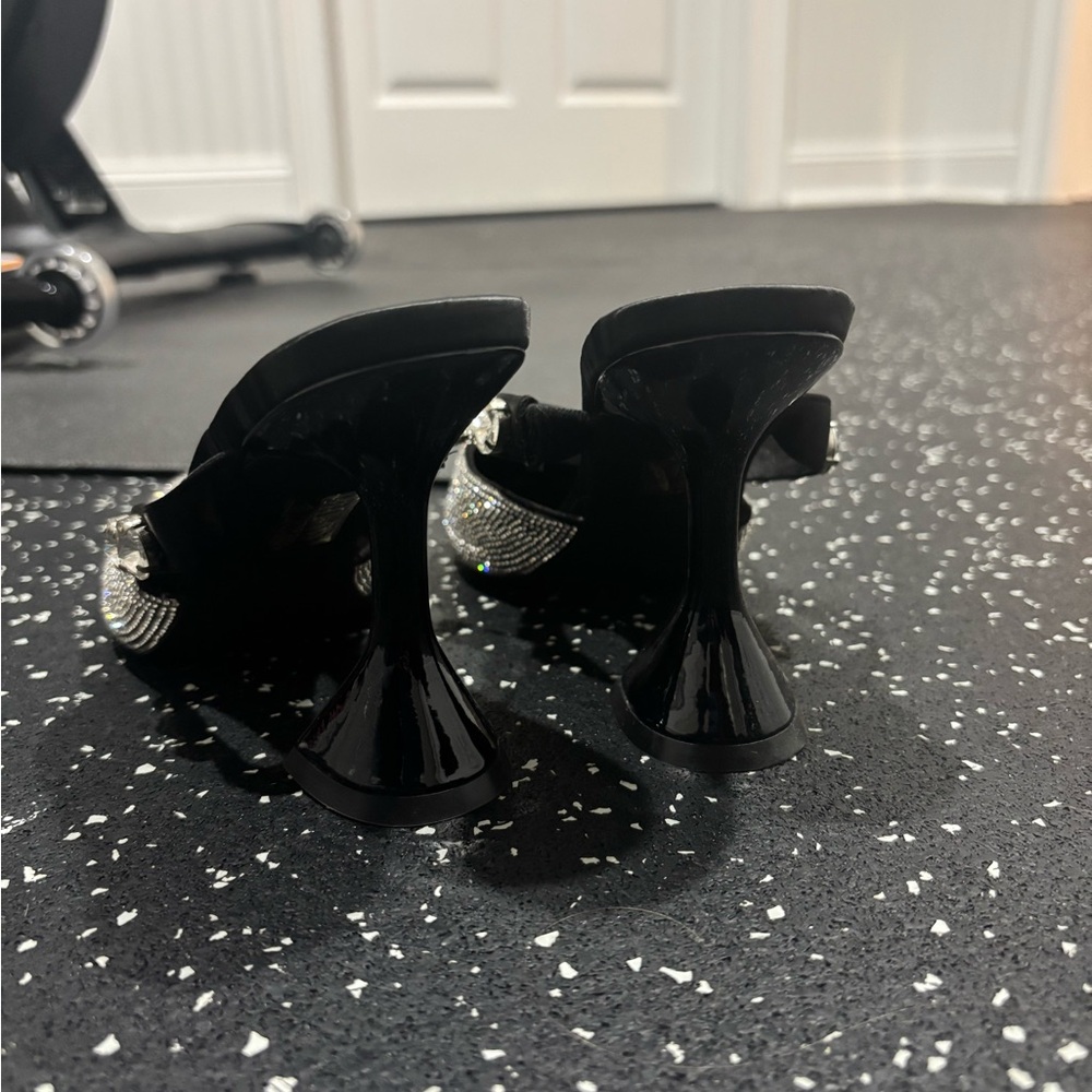 Jeffrey Campbell Black and Silver Rhinestone Heels - Picture 3 of 4